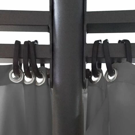 TRUE DEAL Velvédère Avec Rideaux Rond 3,5 X 2,7 M Anthracite 7 TRUE DEAL Velvédère Avec Rideaux Rond 3,5 X 2,7 M Anthracite - Image 5