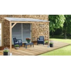 PALRAM Toit Couv'Terrasse® En Bois 3x3 M - Avec Toit Polycarbonate 11 PALRAM Toit Couv'Terrasse® En Bois 3x3 M - Avec Toit Polycarbonate -Tente de réception Soldes 29612150 5