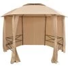 TRUE DEAL Chapiteau Tente De Jardin Avec Rideaux Hexagonal 360 X 265 Cm