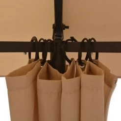 TRUE DEAL Chapiteau Tente De Jardin Avec Rideaux Hexagonal 360 X 265 Cm 10 TRUE DEAL Chapiteau Tente De Jardin Avec Rideaux Hexagonal 360 X 265 Cm -Tente de réception Soldes 29647867 4