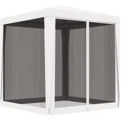 TRUE DEAL Tente De Réception Avec 4 Parois Latérales En Maille 2x2m Blanc -Tente de réception Soldes 29647895 3