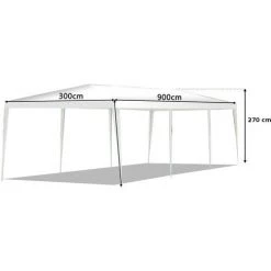 FRANKYSTAR Tente De Réception 3x9 Waterproof 3x9 White Party Tent/gazebo Waterproof Pour Les Foires Et Marchés -Tente de réception Soldes 29810013 3