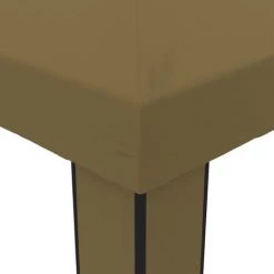 ASUPERMALL Belvedere Avec Double Toit 3x3x2,7 M Taupe 180 G/m² -Tente de réception Soldes 29986682 4