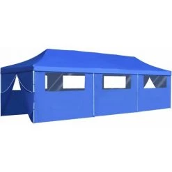 TRUE DEAL Tente De Réception Pliable Avec 8 Parois 3x9 M Bleu 8 TRUE DEAL Tente De Réception Pliable Avec 8 Parois 3x9 M Bleu -Tente de réception Soldes 30017126 2