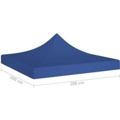 Toit De Tente De Réception 2x2 M Bleu 270 G/m² VidaXL - Bleu -Tente de réception Soldes 30029287 5
