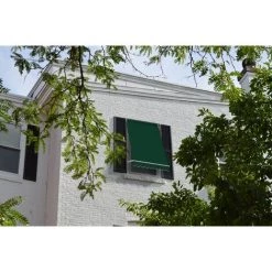 SmartSun Auvent Complet Vert Pour Fenêtres 1,20x1,20m. Store Banne Réglable En Inclinaison, Manivelle Incluse -Tente de réception Soldes 30089797 4