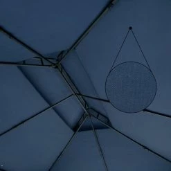 CASARIA Tonnelle De Jardin Elda 3x4 M Tente De Réception Avec Toile Hydrofuge Pavillon Pergola 2,60 M Mobilier Extérieur Bleu -Tente de réception Soldes 30135240 3