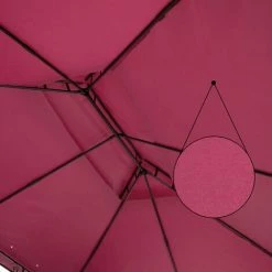 CASARIA Tonnelle De Jardin Topas 3x4 M Tente De Réception Avec Toile Hydrofuge Pavillon Pergola Mobilier Extérieur Rouge -Tente de réception Soldes 30291366 5