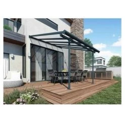 PALRAM Toit Terrasse SIERRA PATIO COVER 3x3 - Gris 8 PALRAM Toit Terrasse SIERRA PATIO COVER 3x3 - Gris -Tente de réception Soldes 30345928 3
