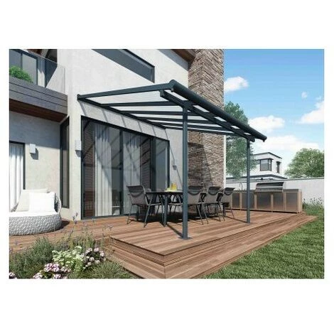 PALRAM Toit Terrasse SIERRA PATIO COVER 3x3 - Gris 5 PALRAM Toit Terrasse SIERRA PATIO COVER 3x3 - Gris – Image 3
