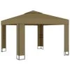 TRUE DEAL Belvédère Avec Double Toit 3x3x2,7 M Taupe 180 G/m² -Tente de réception Soldes 30363316 1