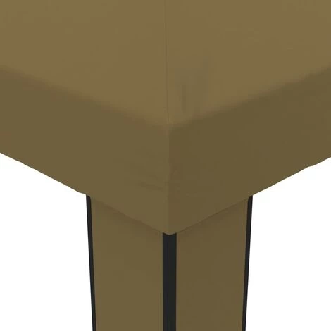 TRUE DEAL Belvédère Avec Double Toit 3x3x2,7 M Taupe 180 G/m² 5 TRUE DEAL Belvédère Avec Double Toit 3x3x2,7 M Taupe 180 G/m² - Image 3