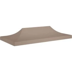 TRUE DEAL Toit De Tente De Réception 6x3 M Taupe 270 G/m²