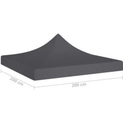 TRUE DEAL Toit De Tente De Réception 2x2 M Anthracite 270 G/m² -Tente de réception Soldes 30363897 5