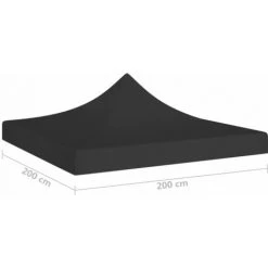 TRUE DEAL Toit De Tente De Réception 2x2 M Noir 270 G/m² -Tente de réception Soldes 30363906 5