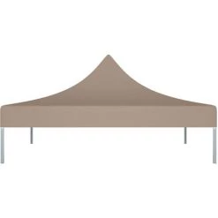 ASUPERMALL Toit De Tente De Reception 3x3 M Taupe 270 G/m² -Tente de réception Soldes 30381493 4