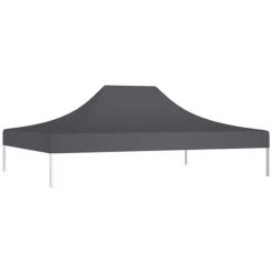 ASUPERMALL Toit De Tente De Reception 4x3 M Anthracite 270 G/m² -Tente de réception Soldes 30381531 5
