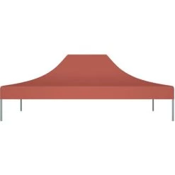 ASUPERMALL Toit De Tente De Reception 4,5x3 M Terre Cuite 270 G/m² -Tente de réception Soldes 30381572 3
