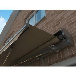 HABITAT ET JARDIN Store Banne Motorisé "Ombra 4" - 3.95 X 3 M - Taupe / Gris -Tente de réception Soldes 30440048 4