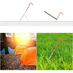 LIXADA 8Pcs150Mm Clous De Tente En Alliage De Titane Ultralegers 9 LIXADA 8Pcs150Mm Clous De Tente En Alliage De Titane Ultralegers -Tente de réception Soldes 30528812 3