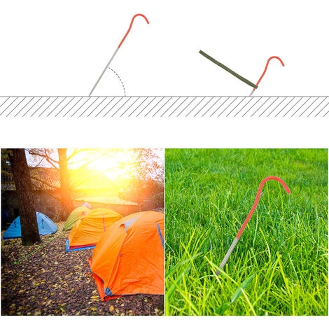 LIXADA 8Pcs150Mm Clous De Tente En Alliage De Titane Ultralegers 5 LIXADA 8Pcs150Mm Clous De Tente En Alliage De Titane Ultralegers - Image 3