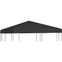 VidaXL Toile De Toit De Belvédère 270 G/m² 3x3 M Noir - Noir -Tente de réception Soldes 30647579 2