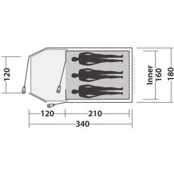 Easy Camp Tente Blazar 300 3 Places Rustique Vert - Vert -Tente de réception Soldes 30778652 3