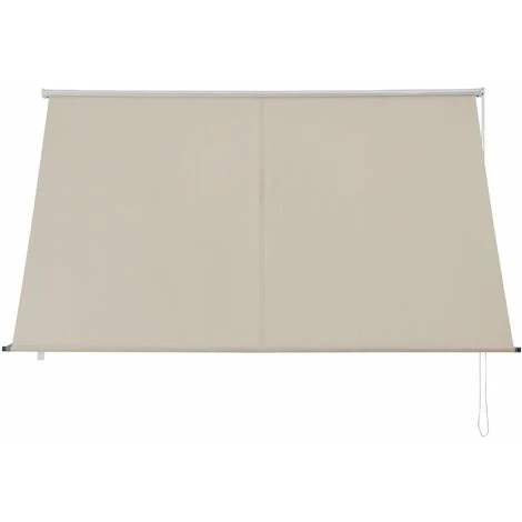 HELLOSHOP26 Brise-soleil Pare-soleil Auvent Pour Fixer Au Mur Rétractable Armature En Acier Sable 350 X 120 Cm 5 HELLOSHOP26 Brise-soleil Pare-soleil Auvent Pour Fixer Au Mur Rétractable Armature En Acier Sable 350 X 120 Cm – Image 3