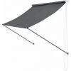 HELLOSHOP26 Brise-soleil Pare-soleil Auvent Pour Fixer Au Mur Rétractable Armature En Acier Gris 150 X 120 Cm - Gris -Tente de réception Soldes 30789085 1