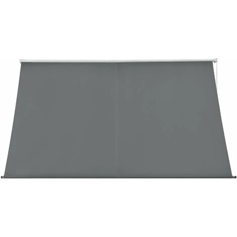 HELLOSHOP26 Brise-soleil Pare-soleil Auvent Pour Fixer Au Mur Rétractable Armature En Acier Gris 150 X 120 Cm - Gris 5 HELLOSHOP26 Brise-soleil Pare-soleil Auvent Pour Fixer Au Mur Rétractable Armature En Acier Gris 150 X 120 Cm - Gris - Image 3