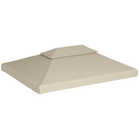 TRUE DEAL Recouvrement De Remplacement D'auvent 310 G/m² 3 X 4 M Beige 4 TRUE DEAL Recouvrement De Remplacement D'auvent 310 G/m² 3 X 4 M Beige - Image 2