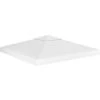 TRUE DEAL Toile De Toit De Belvédère 2 Niveaux 310 G/m² 3x3 M Blanc -Tente de réception Soldes 30812290 1
