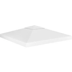 TRUE DEAL Toile De Toit De Belvédère 2 Niveaux 310 G/m² 3x3 M Blanc