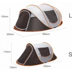 HAPPYSHOPPING Tente Exterieure Family Tente De Camping En Plein Air Ensemble Kaki Grand -Tente de réception Soldes 30871356 4