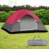 COSTWAY Tente De Camping Étanche 6 Personnes Double Couche Tente Familiale Pour Pique-nique Randonnée 300X300X165CM -Tente de réception Soldes 31441029 1