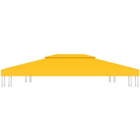 ASUPERMALL Toile De Toit De Belvedere 2 Niveaux 310 G/m² 4x3 M Jaune 7 ASUPERMALL Toile De Toit De Belvedere 2 Niveaux 310 G/m² 4x3 M Jaune - Image 5