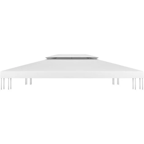 ASUPERMALL Toile De Toit De Belvedere 2 Niveaux 310 G/m² 4x3 M Blanc 7 ASUPERMALL Toile De Toit De Belvedere 2 Niveaux 310 G/m² 4x3 M Blanc - Image 5