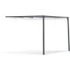 Outsunny Pergola Adossable Retractable Dim. 3L X 3l X 2,3H M Pavillon De Jardin Toile Polyester Haute Densité Crème Structure Métal époxy Gris -Tente de réception Soldes 31653892 1