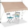 Relaxdays Auvent Rétractable 250 Cm Store Manuel Balcon Marquise Soleil Terrasse Hauteur Réglable Sans Perçage, Beige -Tente de réception Soldes 31795533 1