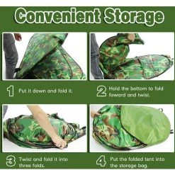 ASUPERMALL Tente Exterieure Pliante A Ouverture Rapide, Cabine D'Essayage Avec Sac A Main, Orange, 1 Personne -Tente de réception Soldes 31801056 5