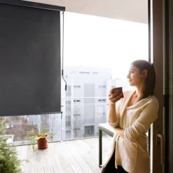 Relaxdays Auvent Perpendiculaire, 250x160 Cm, Protection Solaire, Privée, Balcon Et Terrasse, Manivelle, Anthracite. -Tente de réception Soldes 31803778 4