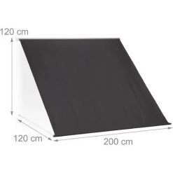 Relaxdays Auvent Rétractable, Occultant, Pour Fenêtres, Protection Contre Rayons UV, Avec Câble Tailles, Anthracite -Tente de réception Soldes 31824933 5