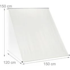 Relaxdays Auvent Rétractable, Occultant, Pour Fenêtres Protection Contre Rayons UV, Avec Câble Tailles, 120x150 Cm Beige -Tente de réception Soldes 31824961 5
