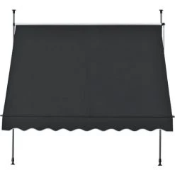 Store Banne Téléscopique Acier Polyester 200 X 120 X 200-300 Cm Noir [pro.tec] -Tente de réception Soldes 31908498 4