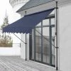 Store Banne Téléscopique Acier Polyester 400 X 120 X 200-300 Cm Bleu Foncé [pro.tec] -Tente de réception Soldes 31908696 1