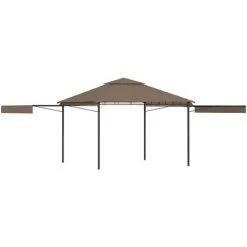 TRUE DEAL Belvédère Et Double Toits étentus 3x3x2,75 M Taupe 180g/m²