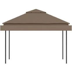 TRUE DEAL Belvédère Et Double Toits étentus 3x3x2,75 M Taupe 180g/m² -Tente de réception Soldes 31961812 4