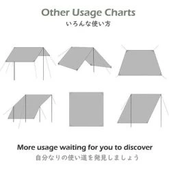 BARES Tarp Ultra Léger Tapis De Sol Bâche De Camping Parasol Couverture Abri Auvent Imperméable Pour Tente Hamac Pique-Nique Randonnée Plage -Tente de réception Soldes 31974564 5