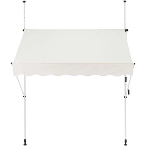 Store Banne Terrasse Patio Auvent à Pince Rétractable 350x120 Cm Beige ML-Design 4 Store Banne Terrasse Patio Auvent à Pince Rétractable 350x120 Cm Beige ML-Design – Image 2