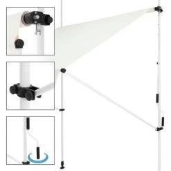 Store Banne Terrasse Patio Auvent à Pince Rétractable 350x120 Cm Beige ML-Design 9 Store Banne Terrasse Patio Auvent à Pince Rétractable 350x120 Cm Beige ML-Design -Tente de réception Soldes 32040666 3